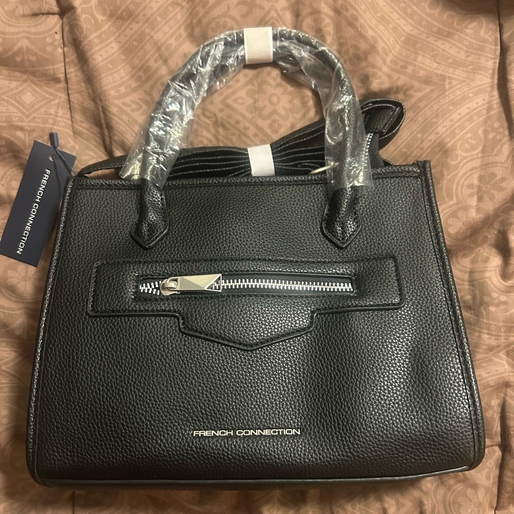 French Connection Black Satchel Bag